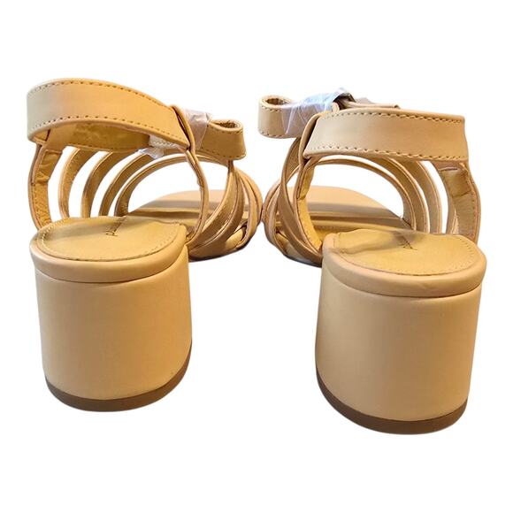 Modcloth Princess Highway Strappy Block Heel Womens 36 US Size 5 Soft Yellow - Picture 7 of 14